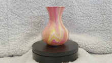 Load and play video in Gallery viewer, Bud Vase - 4 1/2” Tall - Magenta/Pink, Orange, Yellow and White (02)
