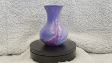 Load and play video in Gallery viewer, Bud Vase - 4 1/2” Tall - Purple, Blue, Magenta/Pink and White
