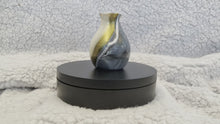 Load and play video in Gallery viewer, Bud Vase - 3” Tall - Black, Metallic Gold and White (01)
