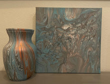 Load image into Gallery viewer, 10/22/2023 - 1:00PM - Art Class - Acrylic Fluid Art/Paint Pouring - Vase + 12x12 Canvas
