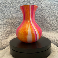 Load image into Gallery viewer, Bud Vase - 4 1/2” Tall - Magenta/Pink, Orange, Yellow and White (01)
