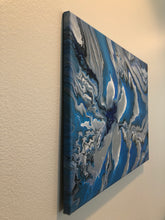 Load image into Gallery viewer, ”Blue Fractal” - Original Art on Canvas - 16&quot; x 20&quot;
