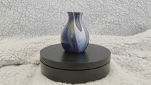 Load and play video in Gallery viewer, Bud Vase - 3” Tall - Magenta, Blue, Black, Metallic Gold and White (03)

