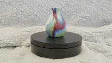 Load and play video in Gallery viewer, Bud Vase - 3” Tall - Magenta, Blue, Green Yellow, and White (01)
