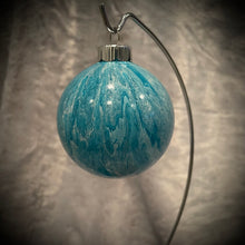 Load image into Gallery viewer, Ornament - Teal/White/Silver
