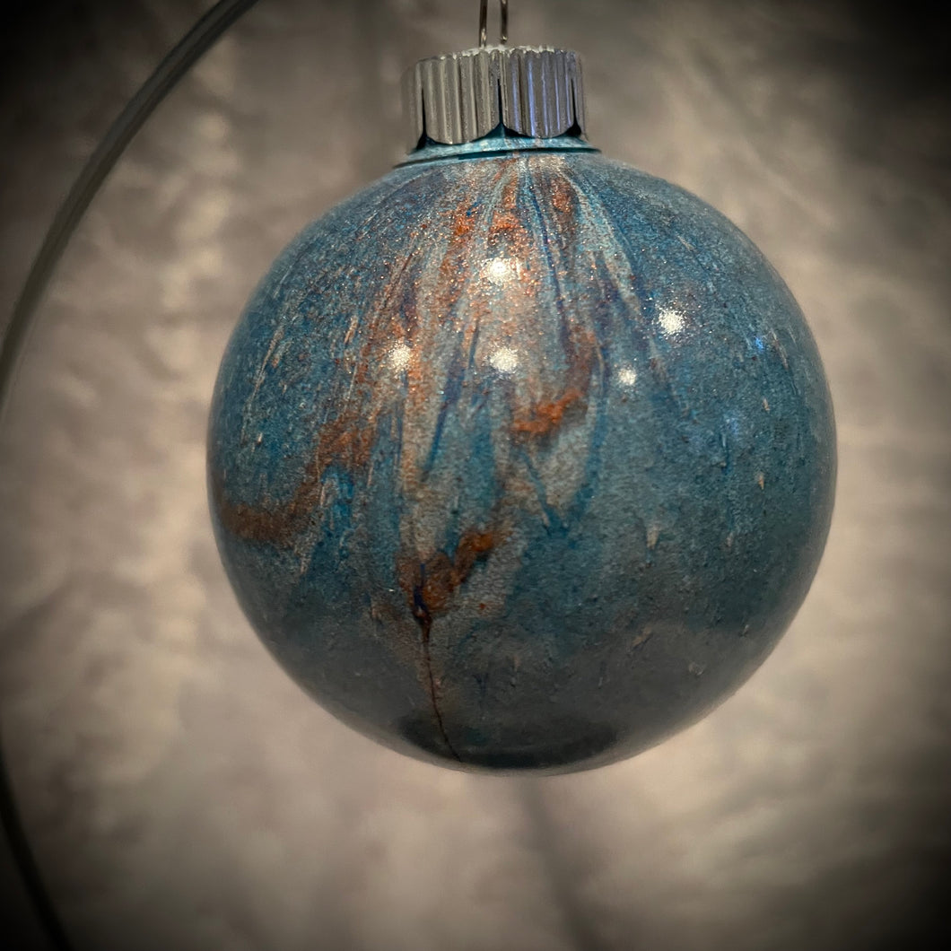 Ornament - Blue/White/Copper