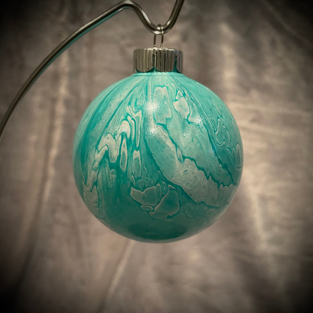 Ornament - Aqua/White