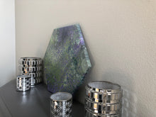Load image into Gallery viewer, “Fluorite” - Original Art on Canvas - Hexagon - 16&quot;
