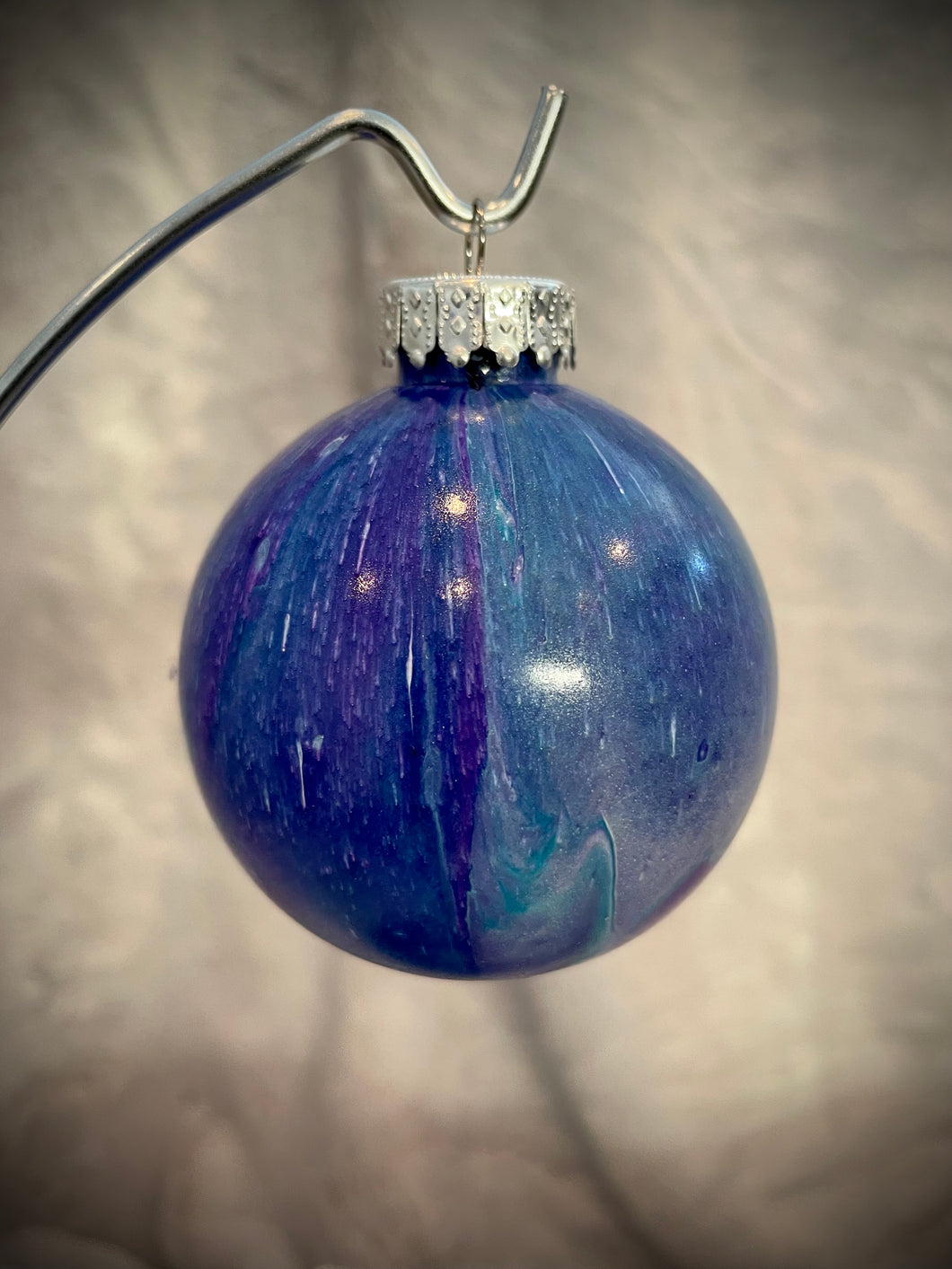 Ornament - Purple/Teal/White