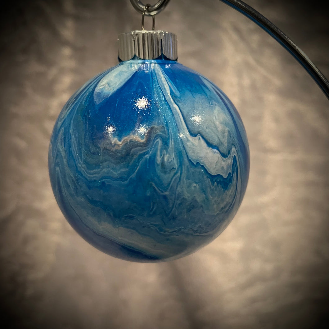 Ornament - Blue/White/Copper