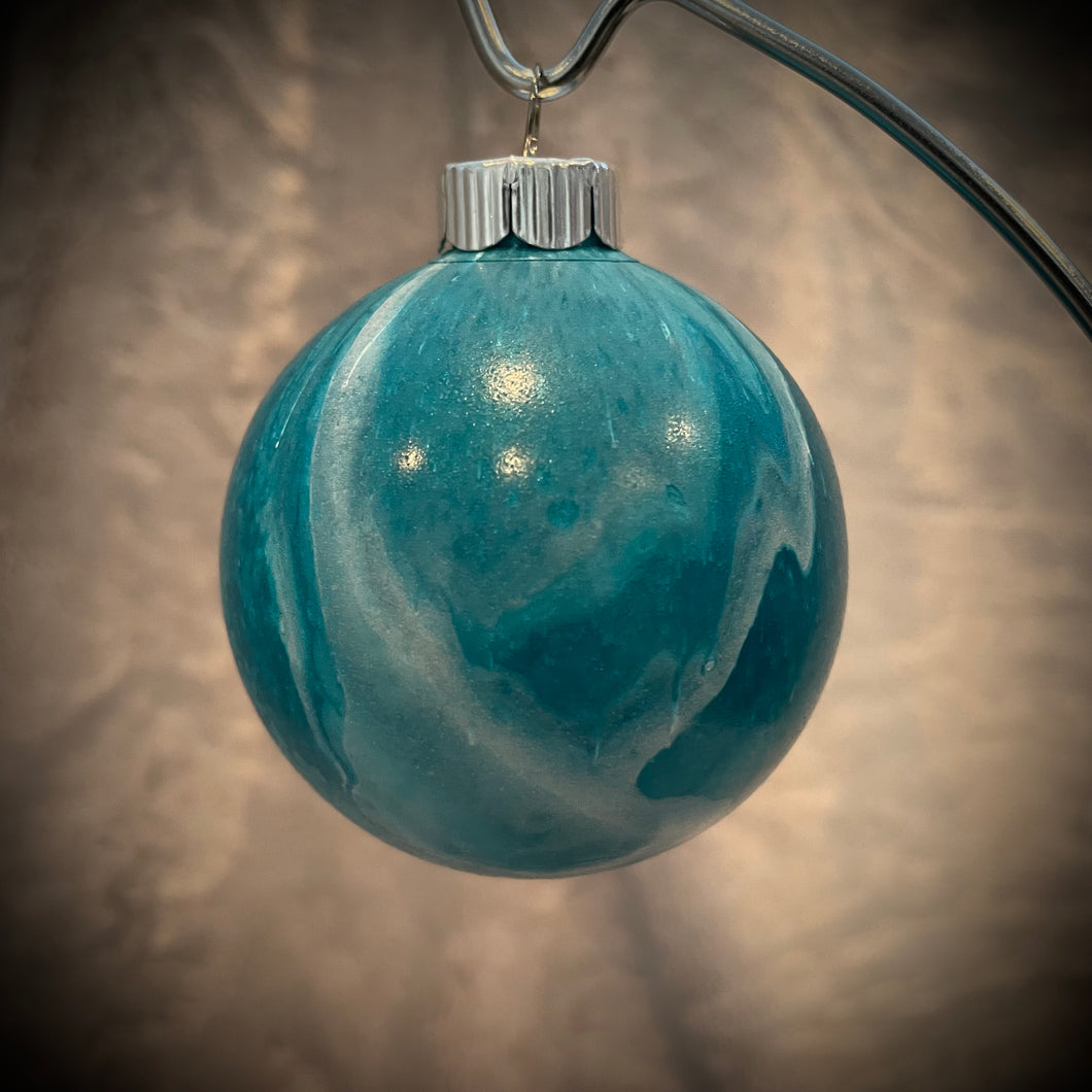 Ornament - Teal/White