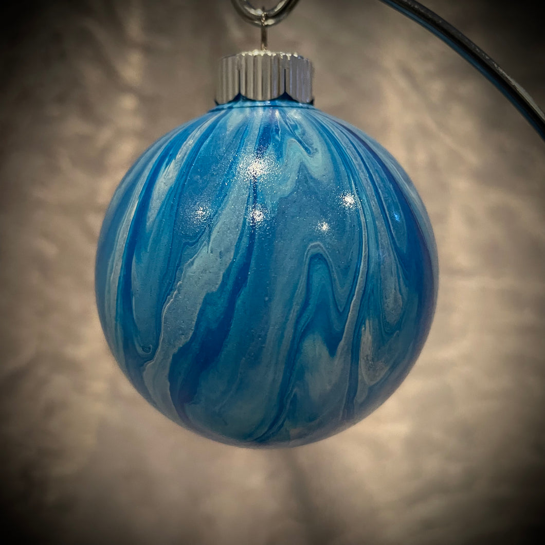 Ornament - Blue/White/Silver