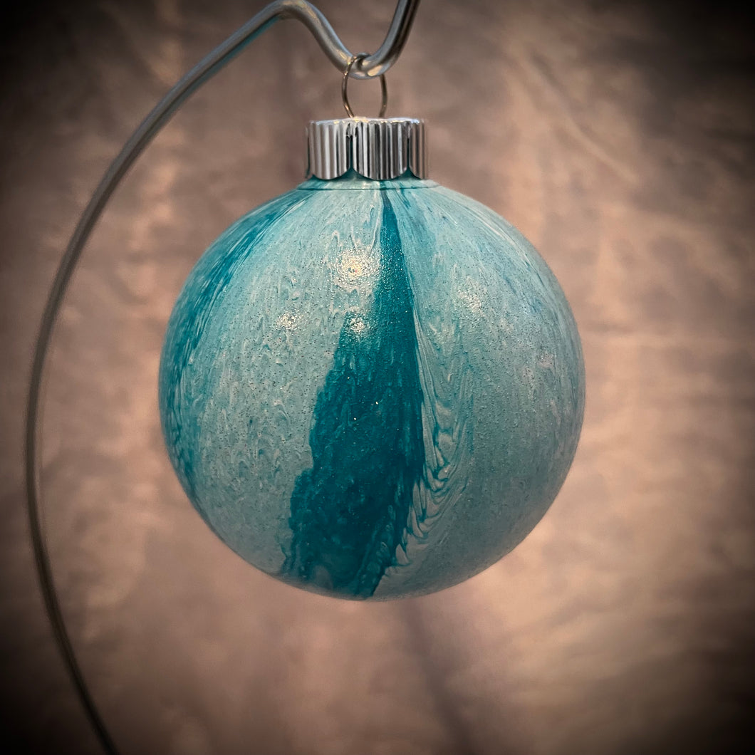 Ornament - Teal/White